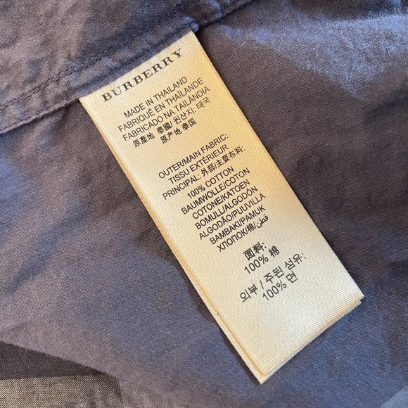 Burberry Brit Button Down BLUE Nova Check (Women) S - Picture 6 of 6